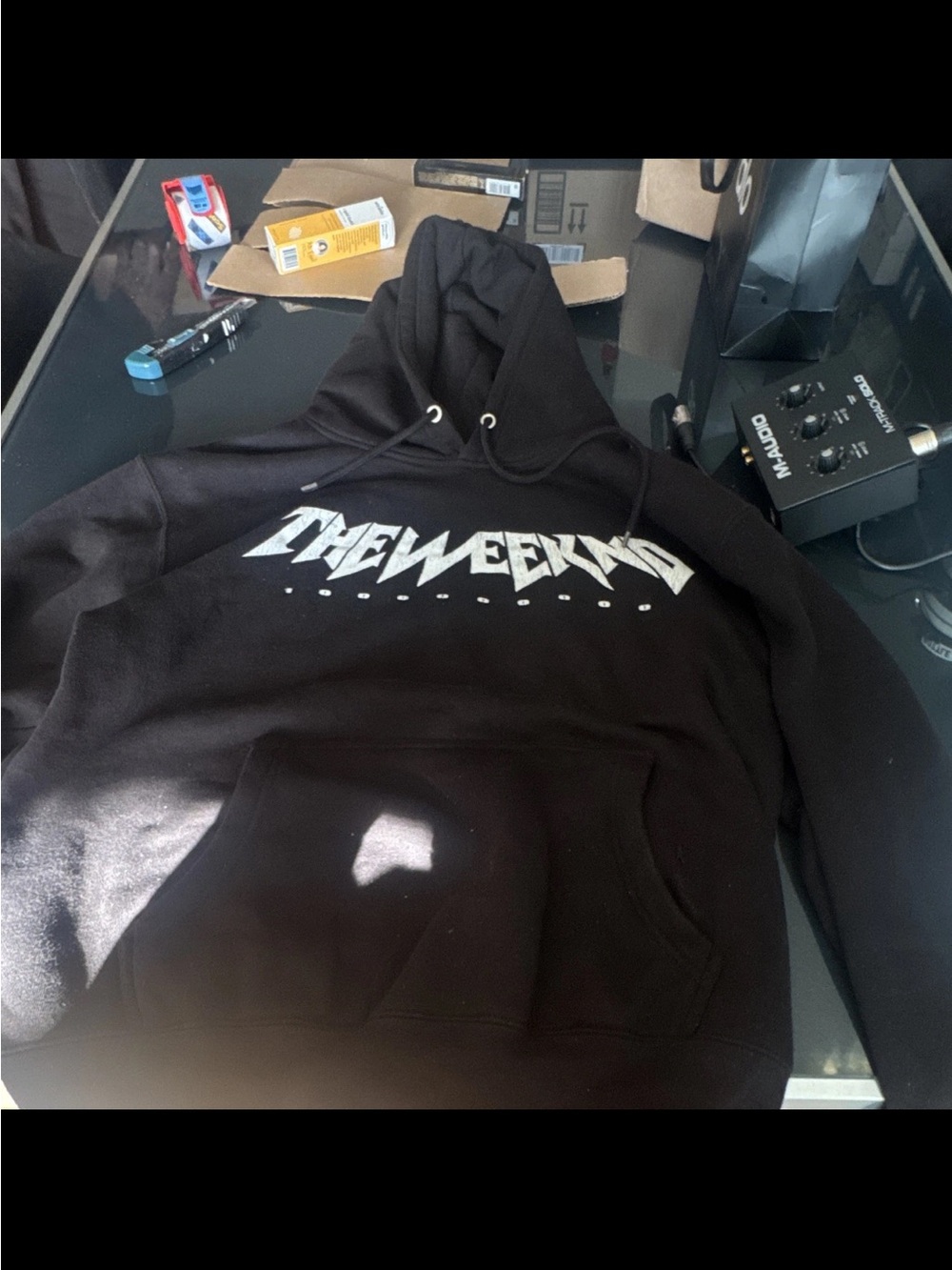 The Weeknds Black Logo Pullover Hoodie